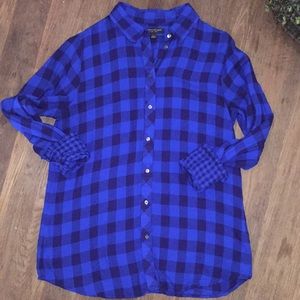 BR blue and black buffalo flannel